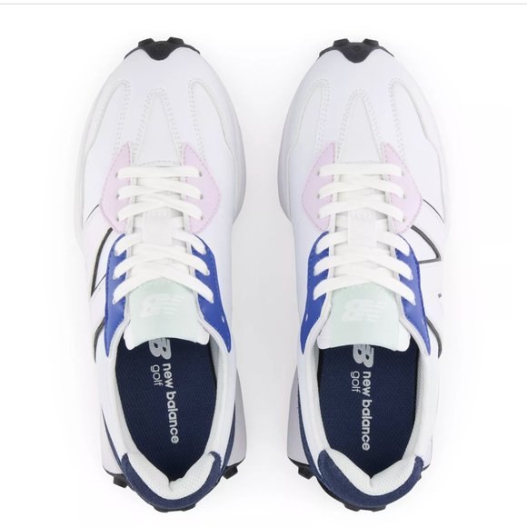 NEW BALANCE 327 RARE WOMEN Golf & Casual LEATHER Sneakers Shoes White size 6 10 - Picture 7 of 13